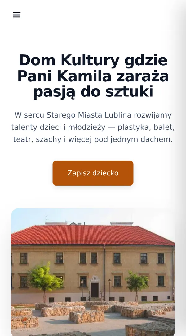 Młodzieżowy Dom Kultury "Pod Akacją" w Lublinie — live website